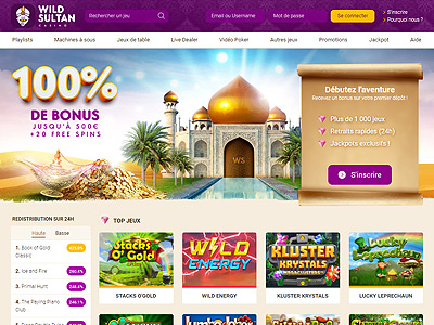 Casino en ligne fiable et sérieux Wild Sultan