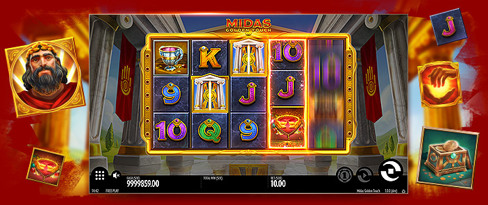 Envie de richesses ? Essayez le jeu de casino en ligne Thunderkick : Midas Golden Touch !
