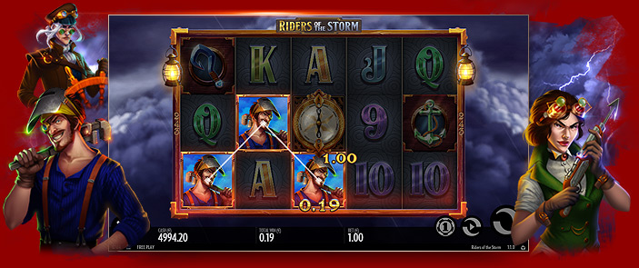 Bravez les tempêtes pour des bonus incroyables dans la slot Riders of the Storm !