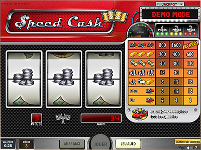 Jeu de casino en ligne classique : machine à sous 3 rouleaux Speed Cash