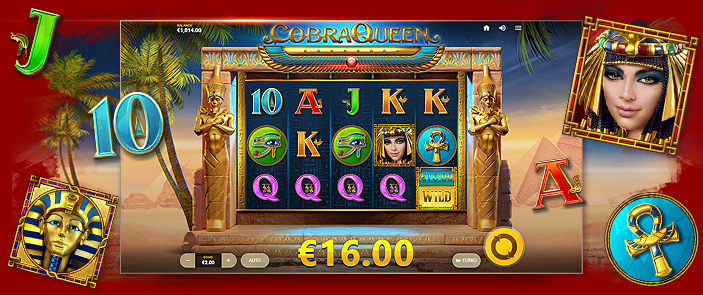 Gagner des euros réels aux casino en ligne la slot Cobra Queen de Red Tiger!