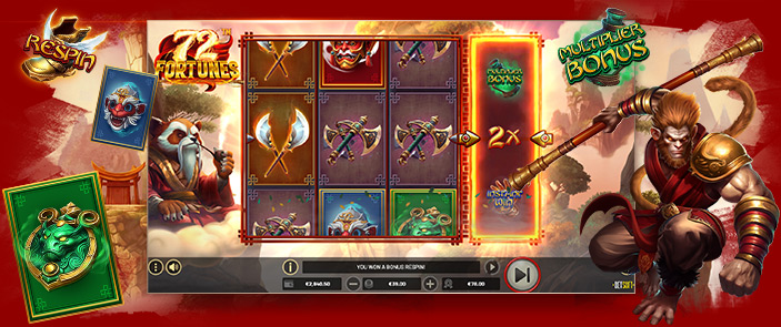 Machine à Sous gratuite 72 Fortunes de Betsoft Gaming : découvrez la Légende du Roi Singe !