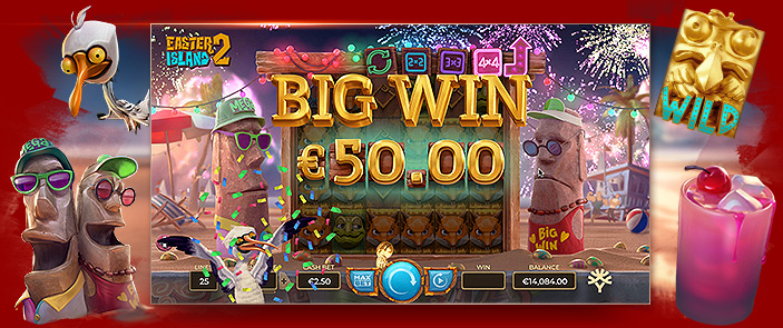 Jouer avec des euros réels à la slot en ligne Easter Island 2 d'Yggdrasil