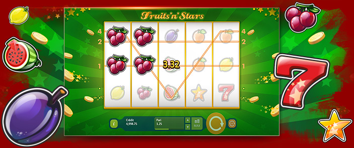 Jeux de casinos gratuits Fruits and Stars par Playson