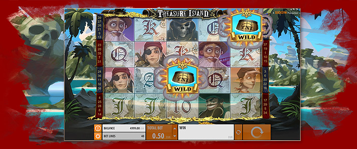 Machine à sous sur le thème des pirates : Treasure Island