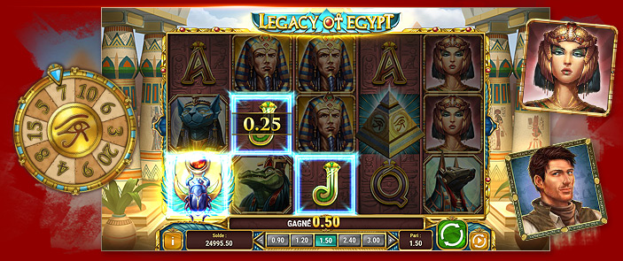 Machine à sous thème Egypte : Legacy of Egypt de Play'n GO