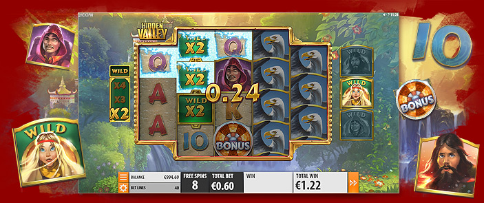 Jeux casino gratuit avec bonus Hidden Valley par Quickspin