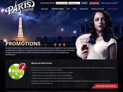 Meilleures promotions casino en ligne casino Paris